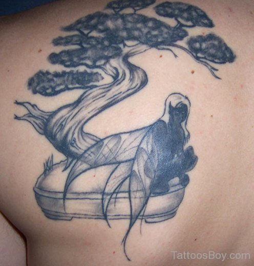 Bonsai Tree Tattoo On Back