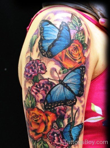 Butterfly Tattoo Design On shoulder