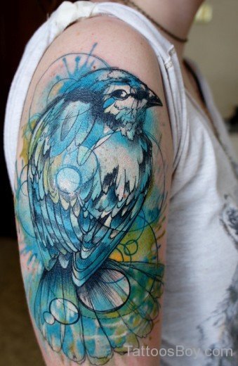 Colorful Bird Tattoo