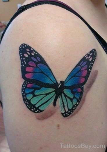 Colorful Butterfly Tattoo Design