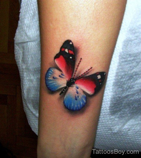 Colorful Butterfly Tattoo