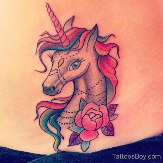 Colorful Unicorn Tattoo