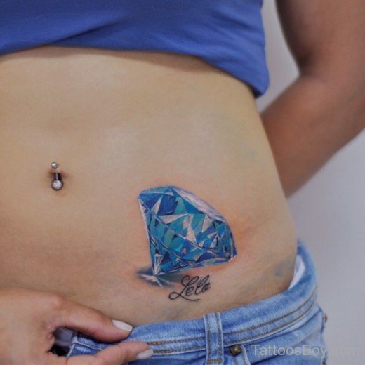 Diamond Tattoo On Waist