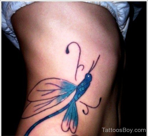 Dragonfly Tattoo On Waist