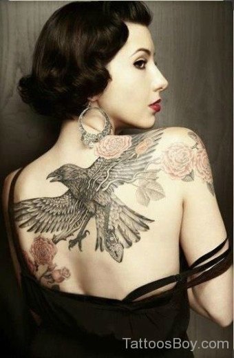 Eagle Tattoo Design On Back 