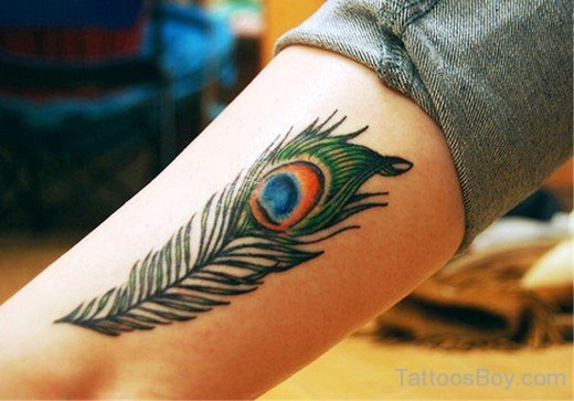 Peacock Feather Tattoo Design