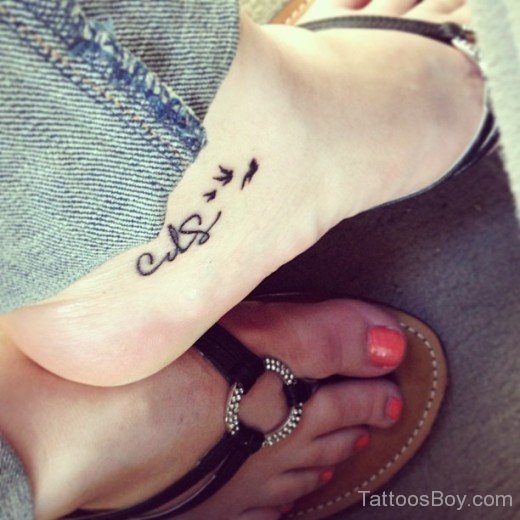Little Bird Tattoo On Foot