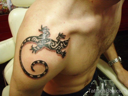 Lizard Tattoo On Shoulder