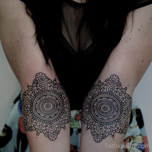 Mandala Tattoo Design On Elbow-TB1067
