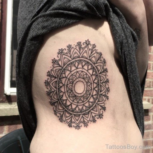 Mandala Tattoo Design On Rib-TB1068
