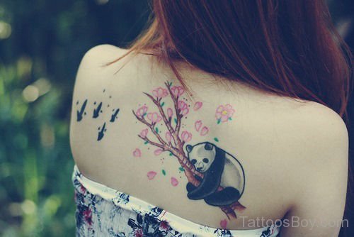 Panda Tattoo On Back
