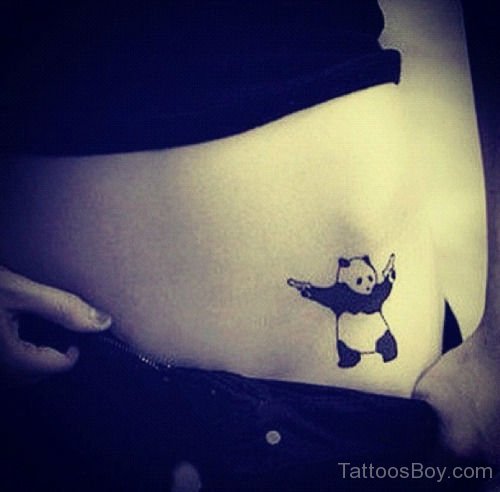 Panda Tattoo Design On Waist