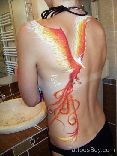 Phoenix Tattoo On Back