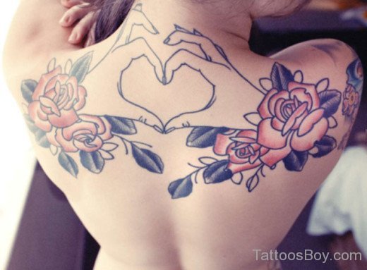 Rose Tattoo Design On Back