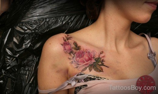 Rose Tattoo Design On Chest-TB128