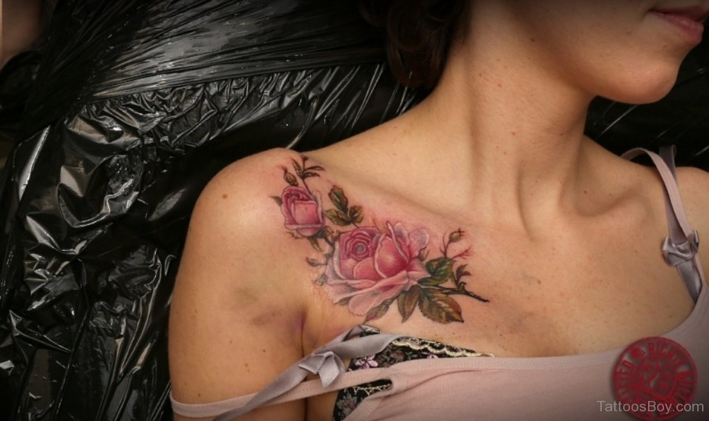 rose tattoos on chest