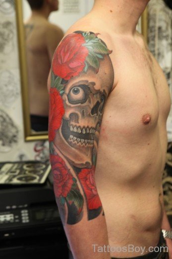 Skull Tattoo On Shoulder