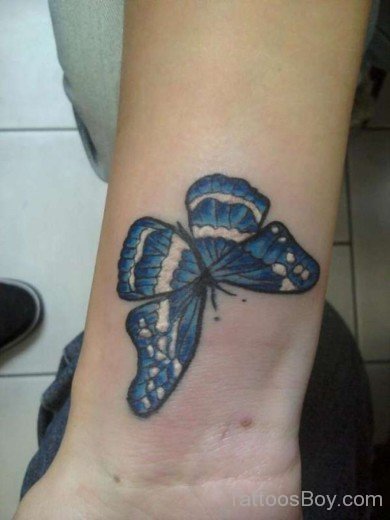 Small Butterfly Tattoo On Wrist