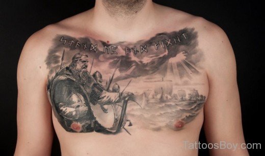 Stylish Chest Tattoo