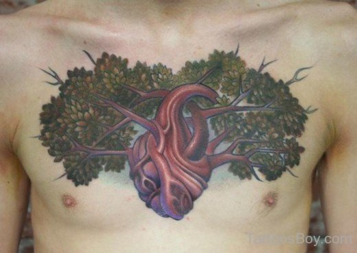 Tree Tattoo On Chest