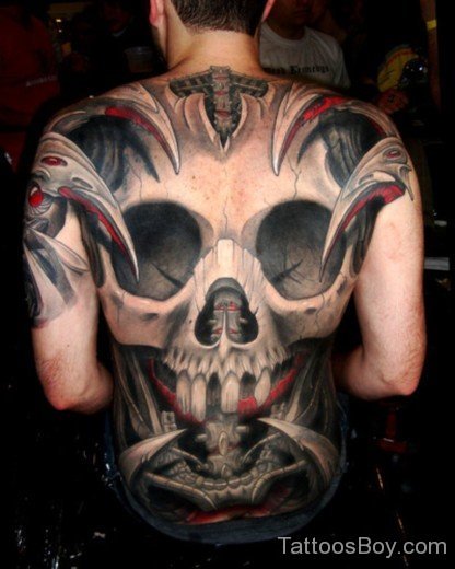 Attractive Skull Tattoo Design 