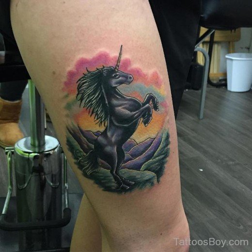 Elegant Unicorn Tattoo Design 