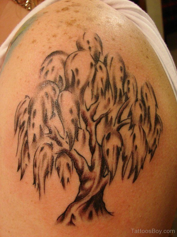 Willow Tree Tattoo On Shoulder | Tattoo Designs, Tattoo Pictures