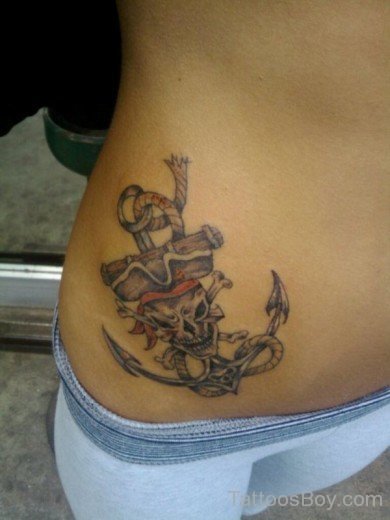 Anchor And Skull Tattoo 