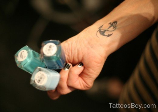 Anchor Tattoo Design On Wrist