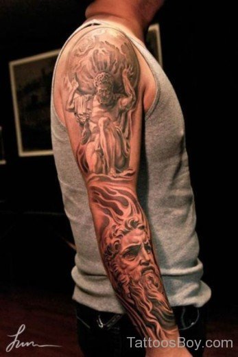 Apollo God Tattoo Design On Full Sleeve-TD1002-Tb1002