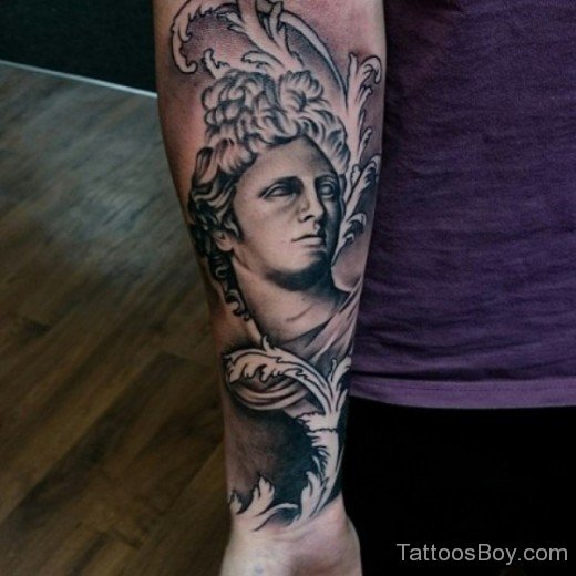 Apollo God Tattoo On Wrist1004