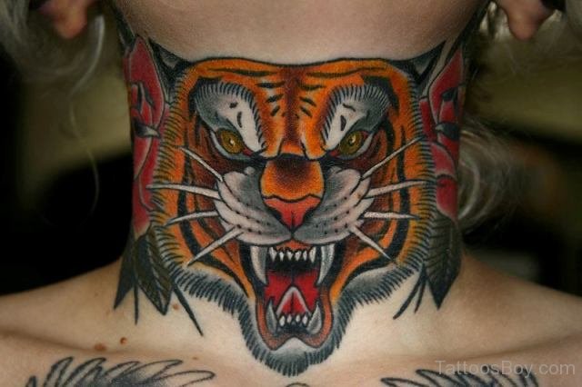 1. Tiger Tattoo Designs for Men on Neck - wide 1