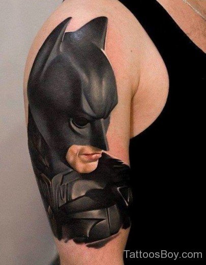 Batman Tattoo On Shoulder