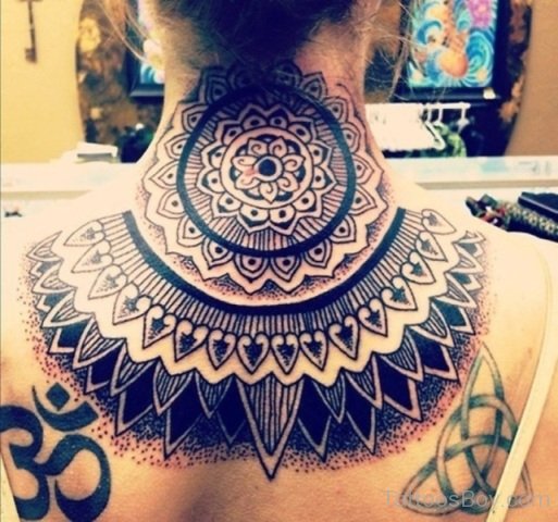 Tribal Tattoo Design On Nape 