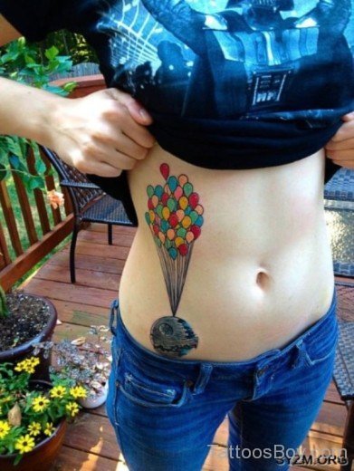 Balloon Tattoo on Rib