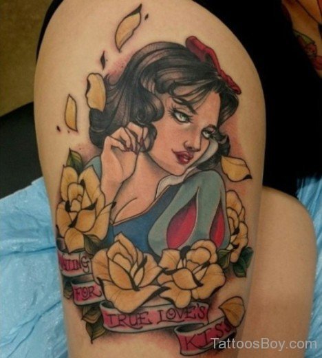 Beautiful Snow White Tattoo Design