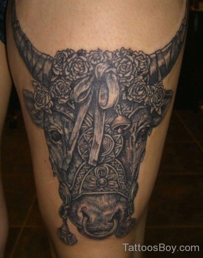 Bull Face Tattoo