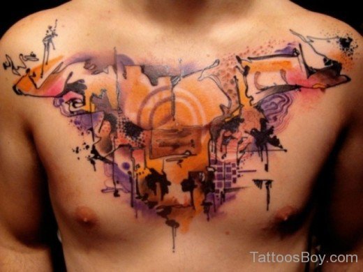 Bull Tattoo On Chest