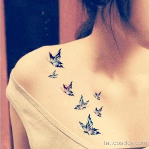Butterfly Tattoo On Chest