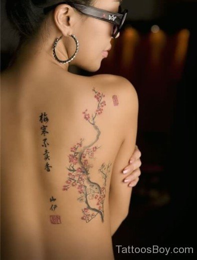 Chinese Word Tattoo On Back