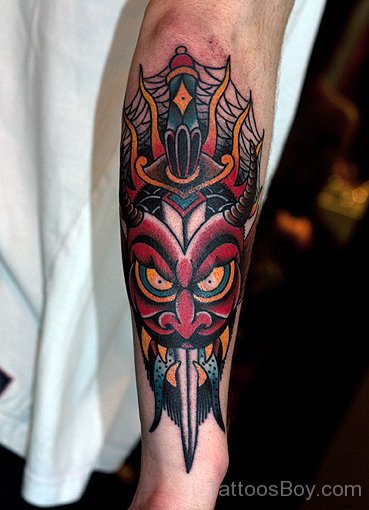 Devil Tattoo On Arm