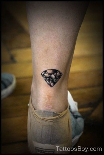 Diamond Tattoo Design On Ankle 