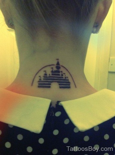 Disney Tattoo On Nape