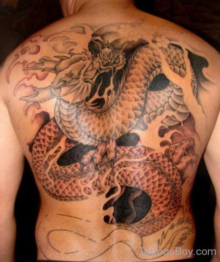 Dragon Tattoo On Full Back