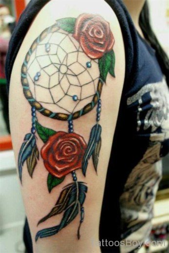 Dreamcatcher And Rose  Tattoo
