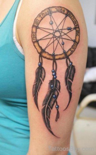 Dreamcatcher Tattoo Design On Shoulder