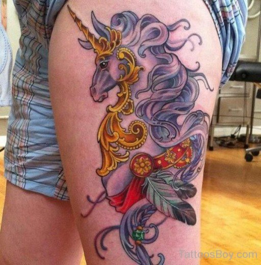 Elegant Unicorn Tattoo Design