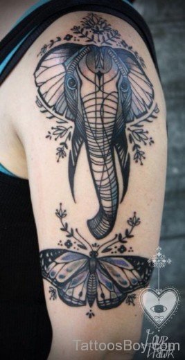 Elephant Tattoo Design On Shoulder