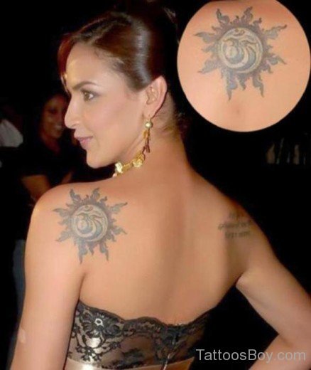 Sun Tattoo On Back 