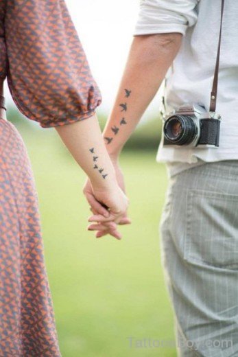 Flying Bird Tattoo On Wrist